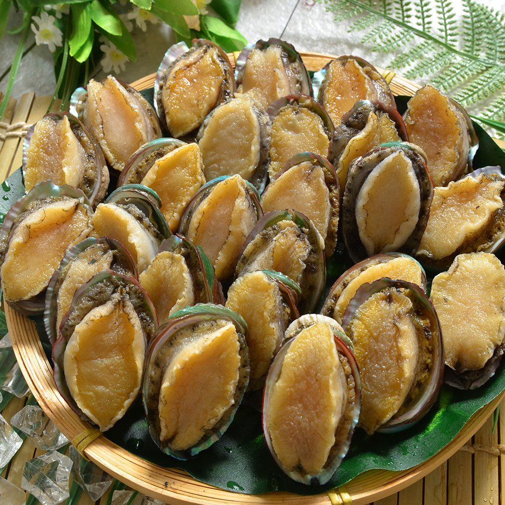 鮮綠生活 帶殼鮑魚 共4包(淨重: 19g±10%/顆 10顆/包)