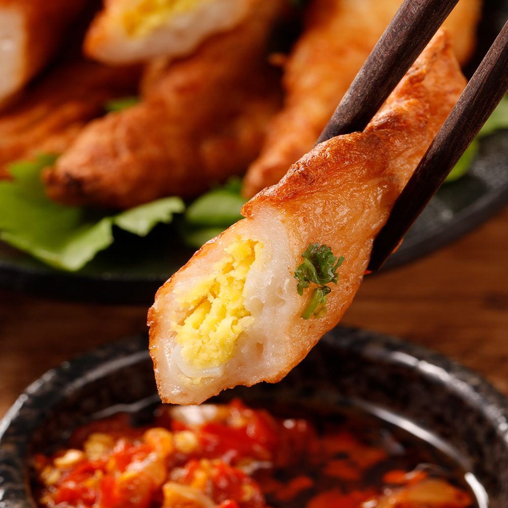 華得水產 東港旗魚爆蛋黑輪4包組(300g/包)
