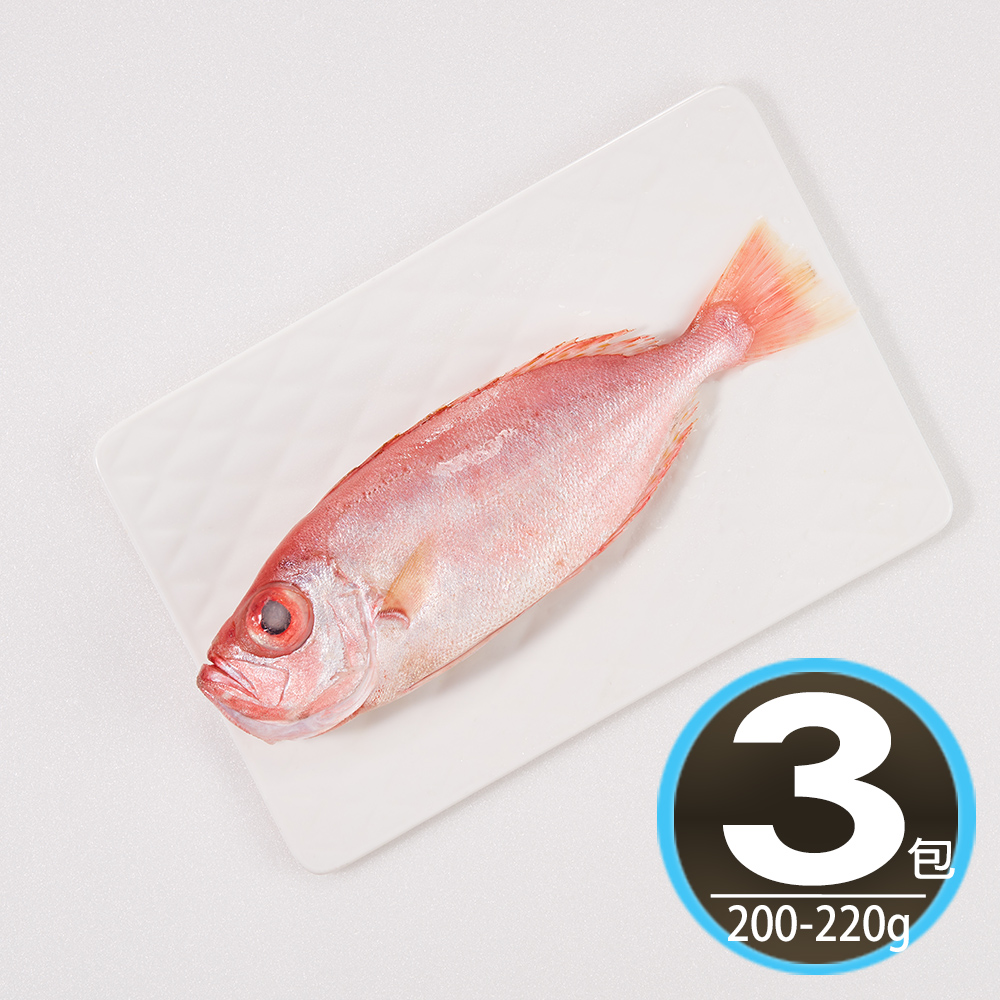 華得水產 東港紅目鰱魚3尾組(200-220g/尾/去鰓去肚)