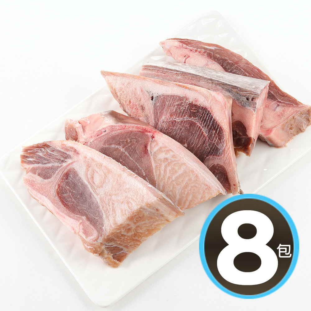 華得水產 東港黑鮪魚黃金琵琶下巴8包組(600g/包)