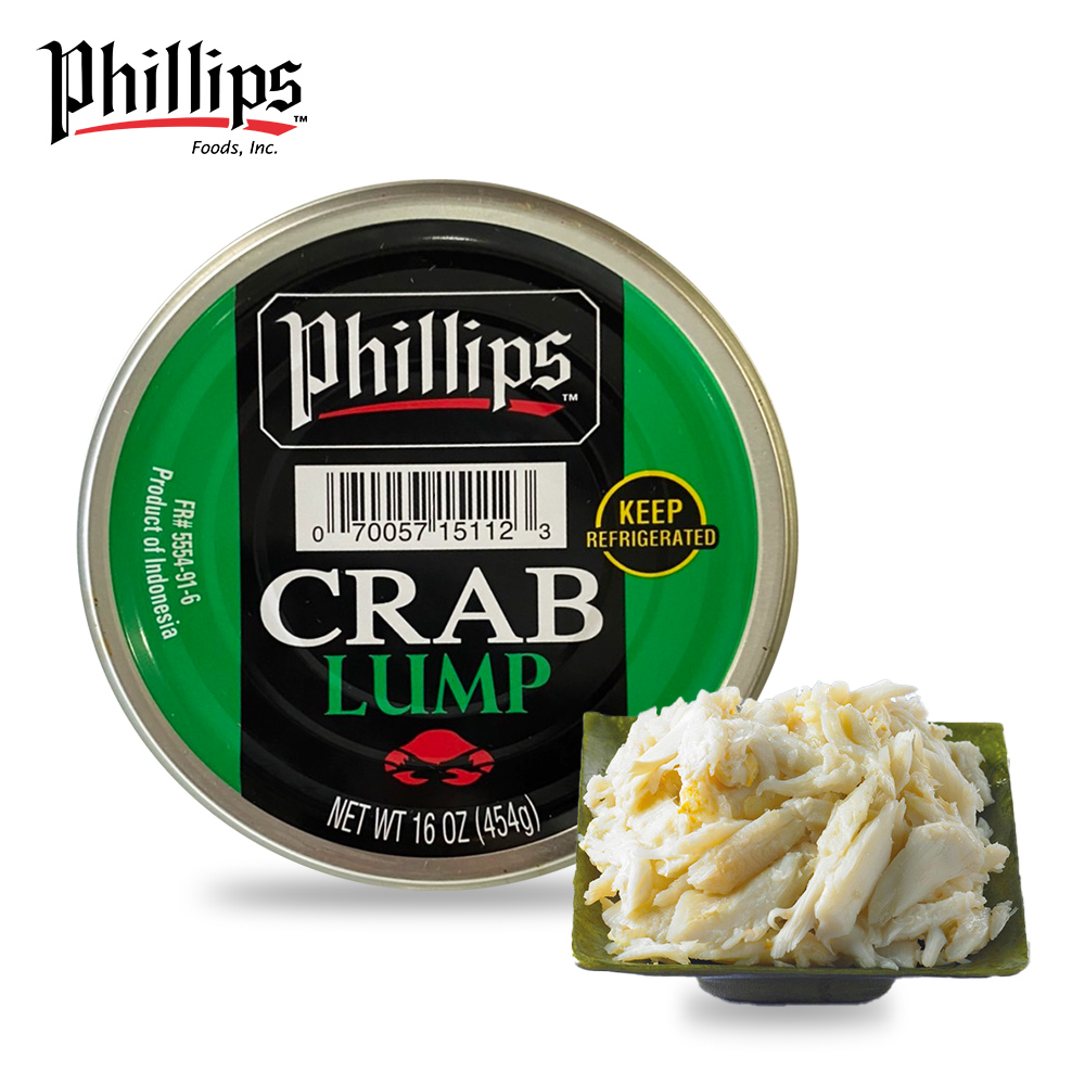 【Phillips】背肩蟹肉 454g (蟹肉罐頭 / 冷藏蟹肉)