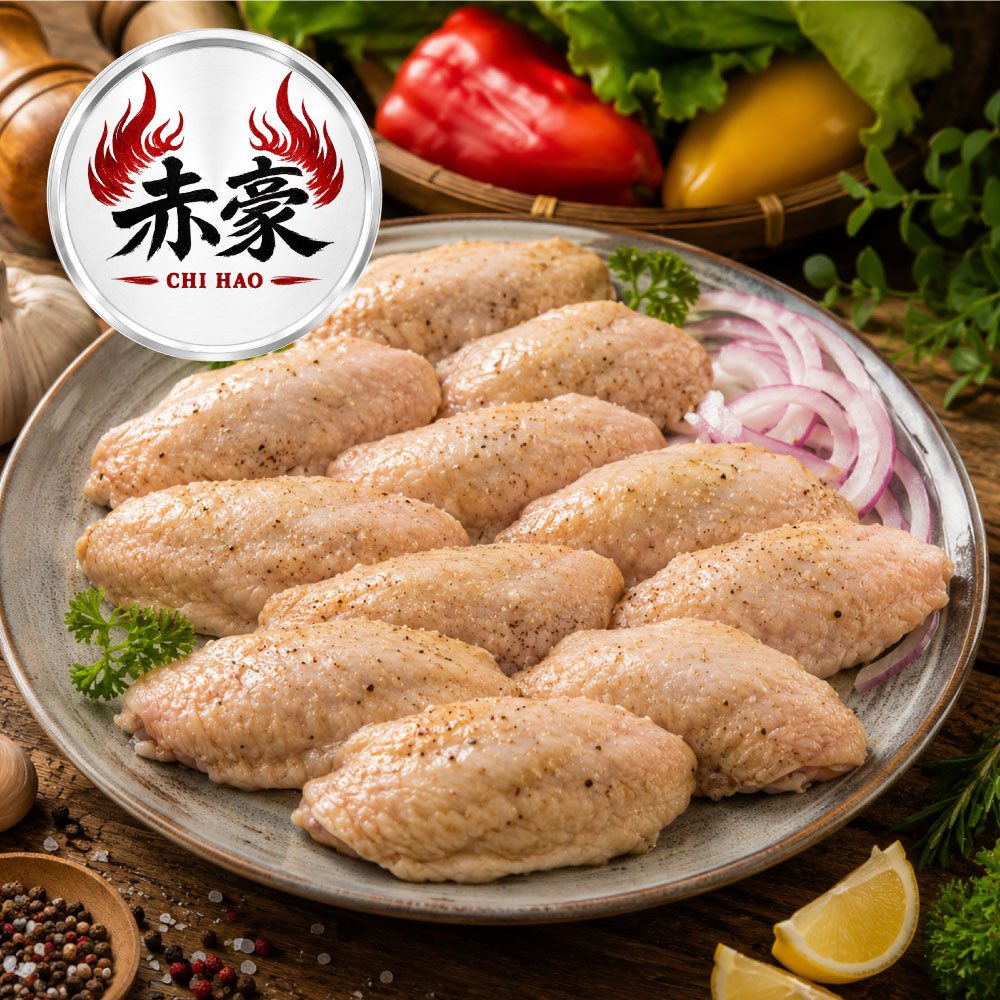 赤豪家庭私廚 椒鹽鮮嫩雞中翅1包(500g±10%/包)