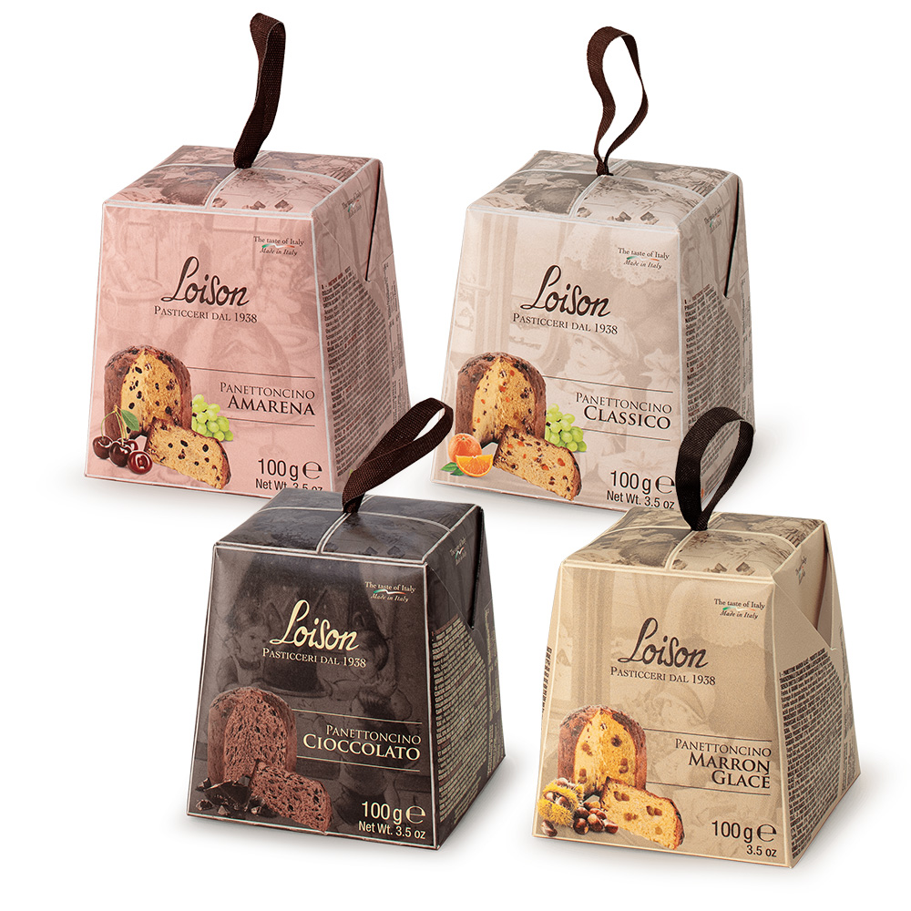 【Loison】義大利 經典潘娜多妮蛋糕100g*4入組 (到期日2027/02/28) (多種口味 聖誕蛋糕 Pandorino )