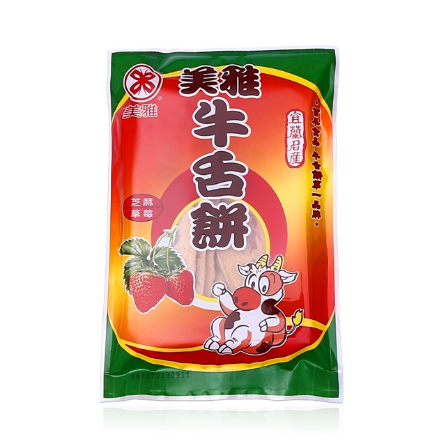美雅宜蘭餅 優質牛舌餅-草莓芝麻x15包