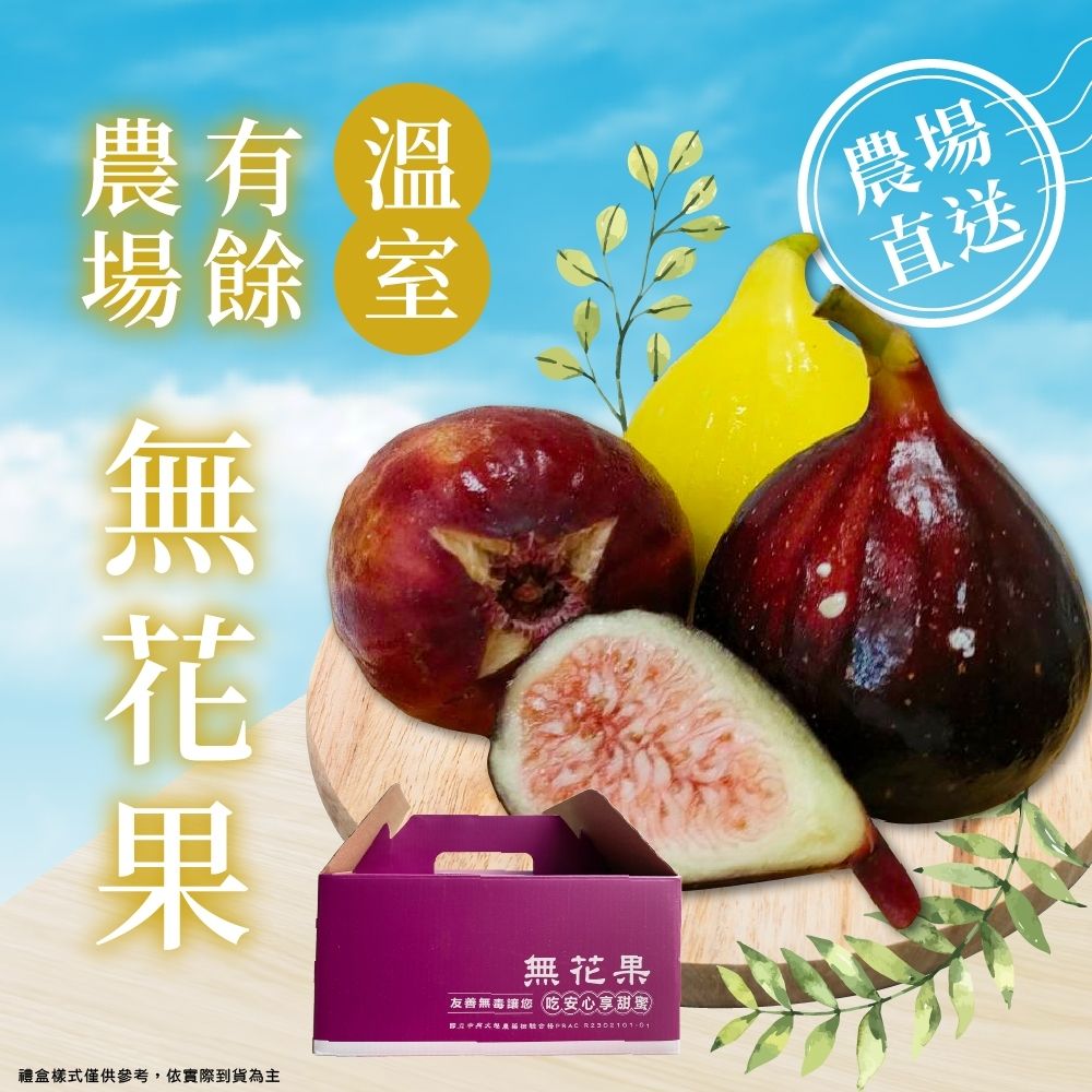 【北港有餘農場】無毒三色無花果禮盒1斤x4盒(約12-14顆/盒)