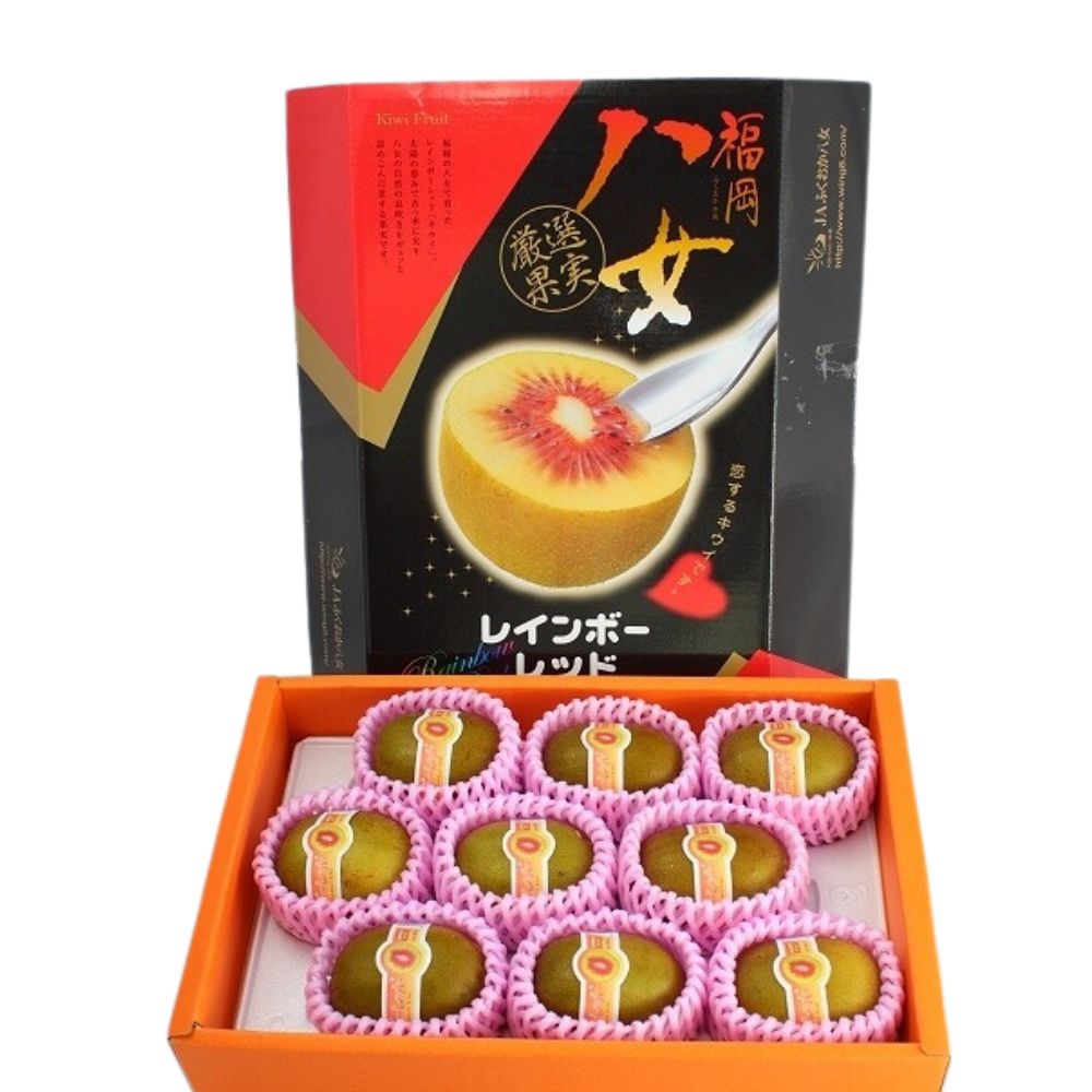 RealShop 真食材本舖 福岡八女紅心奇異果原裝禮盒 約800g 7-10顆裝(送禮自用兩相宜)
