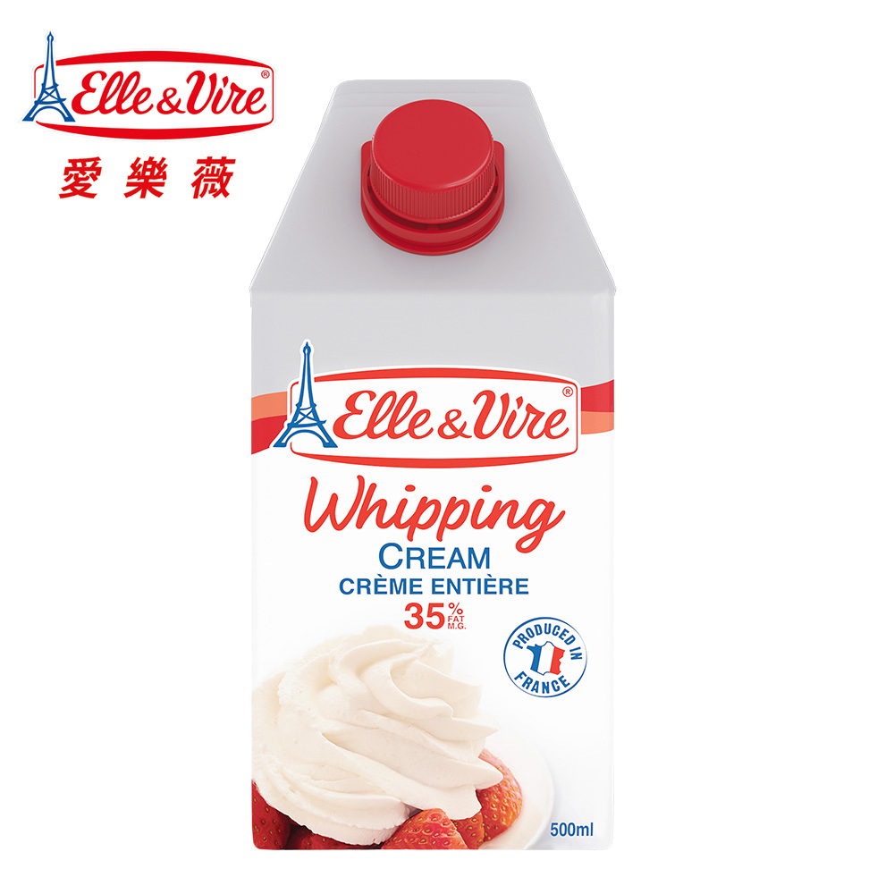 Elle&Vire 愛樂薇 法國 打發鮮奶油500ml  烘焙鮮奶油 蛋糕鮮奶油 液態鮮奶油