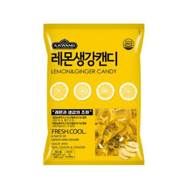 韓國 ILKWANG 檸檬生薑糖 250g/包x5包