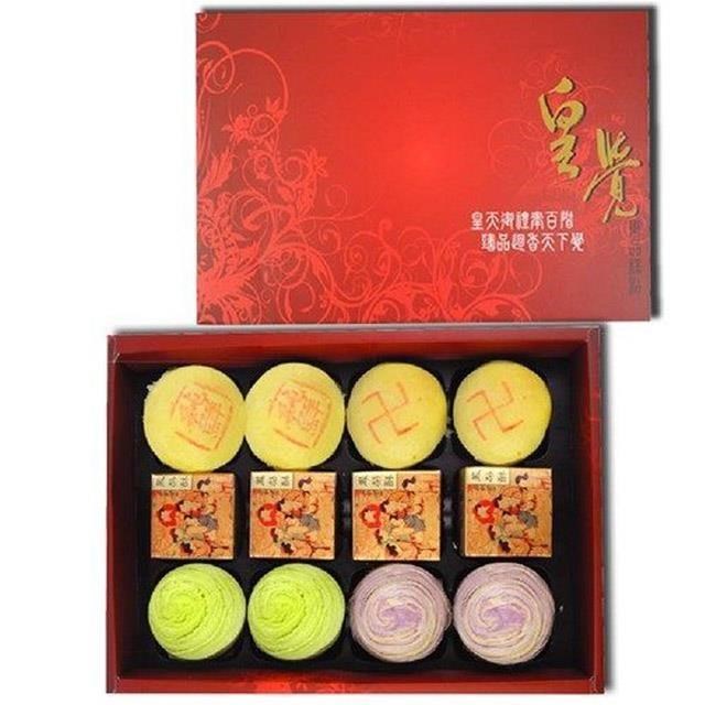 皇覺 預購-中秋臻品系列-嚮秋禮盒組12入裝(綠豆椪+彩旋酥+土鳳梨酥)