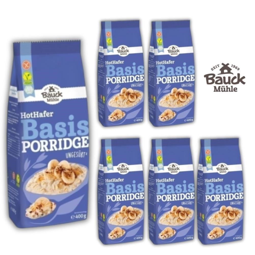 【德國BauckMuhle】寶客無麩質能量燕麥粥(400g/包)Vegan(無蛋奶)純素 6入裝