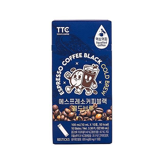 金蔘 人蔘濃縮黑咖啡液隨身包10mlx10包(紅蔘 咖啡 濃縮 萃取液)