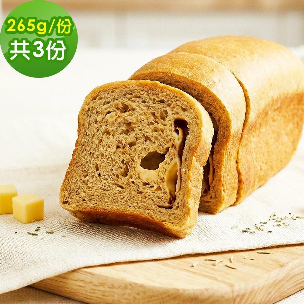 i3微澱粉 低糖好纖手工乳酪吐司265gx3條(271控糖配方 吐司 營養師)