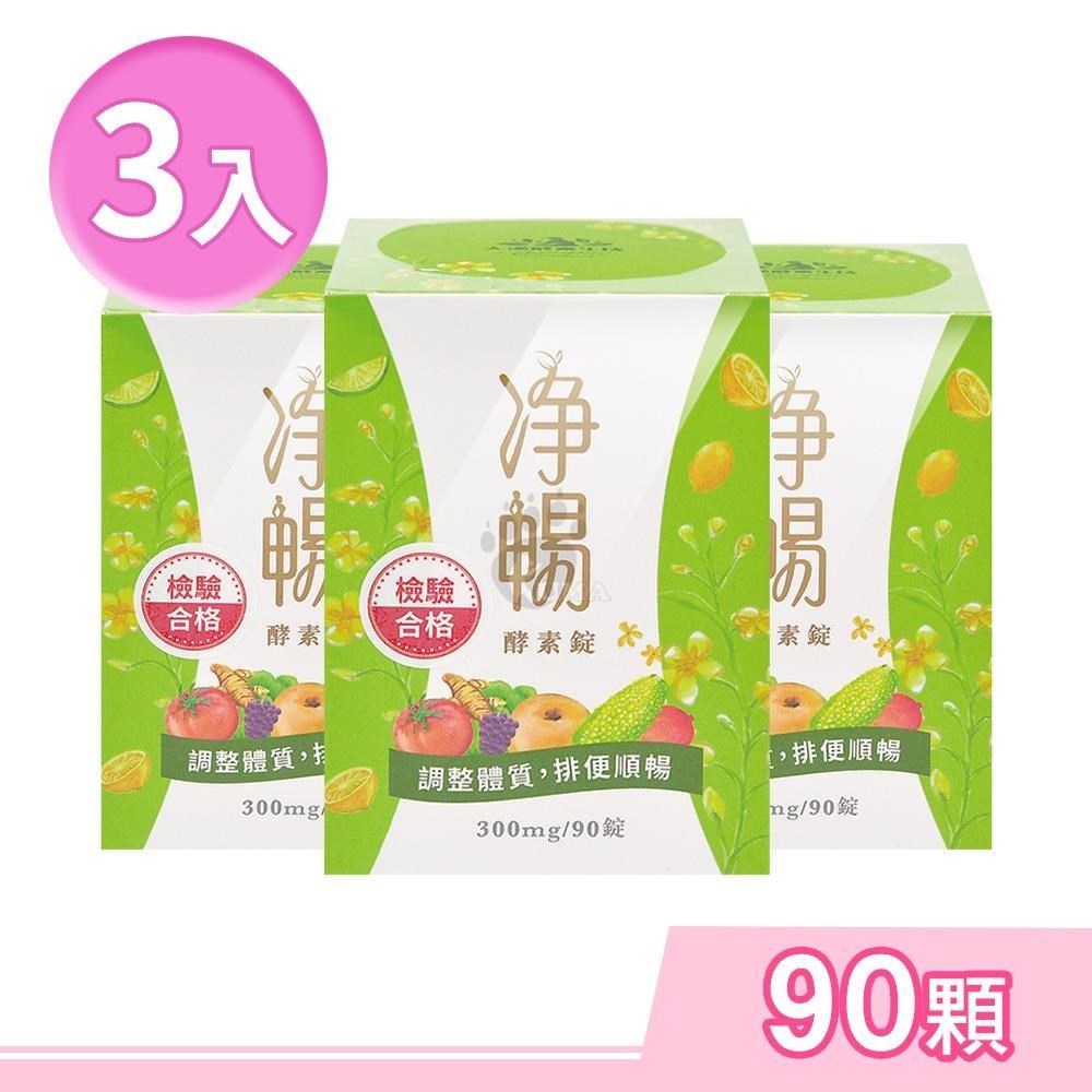 大漢酵素 淨暢酵素錠 90粒/瓶 (3瓶)