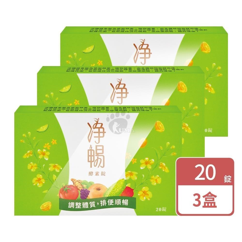 大漢酵素 淨暢酵素錠 20粒/盒 (3盒)