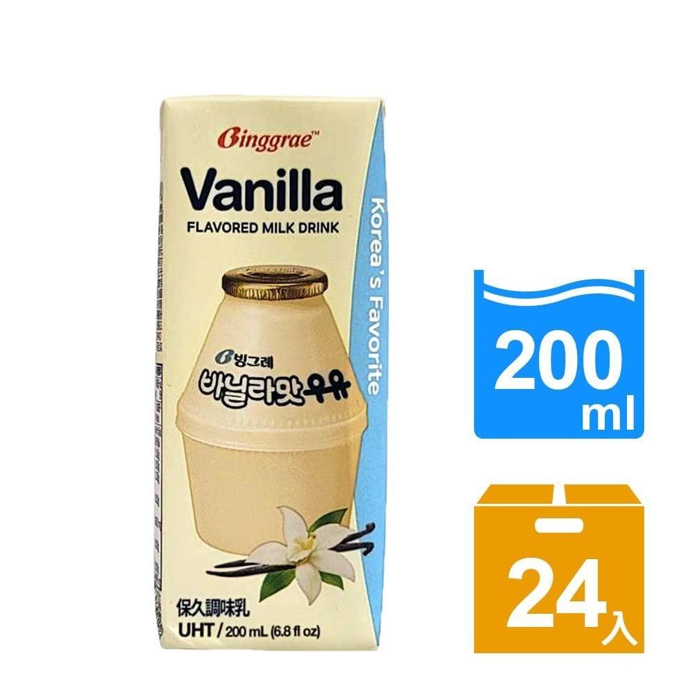 韓味不二 Binggrae香草牛奶(保久調味乳) 200ML*24入