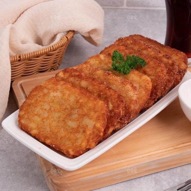 【巧食家】金黃酥脆四角薯餅-奶素X5盒 (640g/10片/盒)