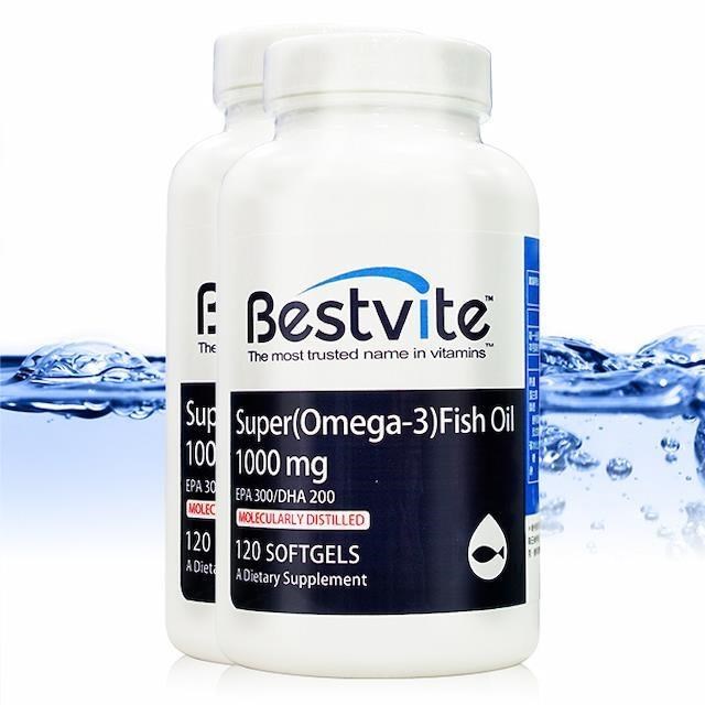 Bestvite 必賜力 即期品超級OMEGA-3魚油膠囊2瓶組(120顆/瓶) 效期2027/05/31
