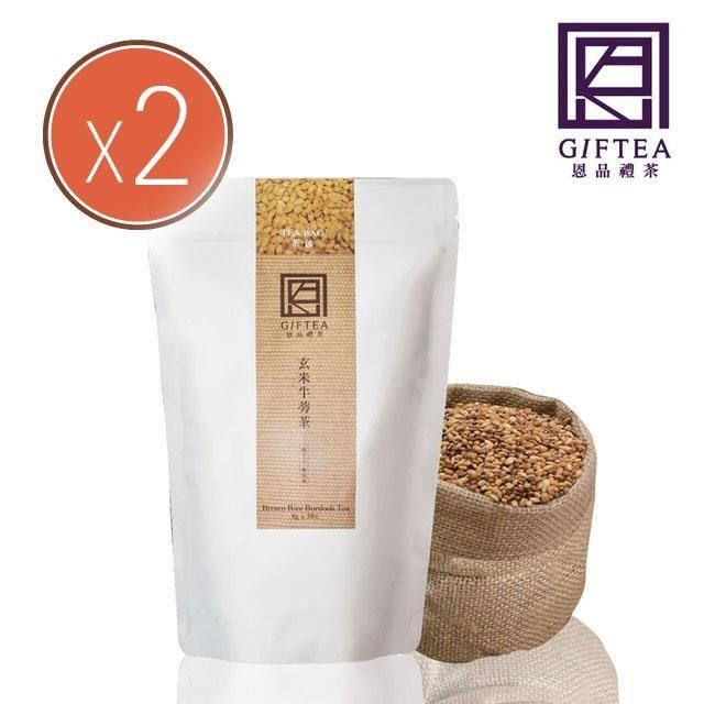 恩品禮茶 【南紡購物中心】 【禮茶】玄米牛蒡茶包(8g-30包)x 2袋贈100%台灣黃金牛蒡脆片(隨機口味)