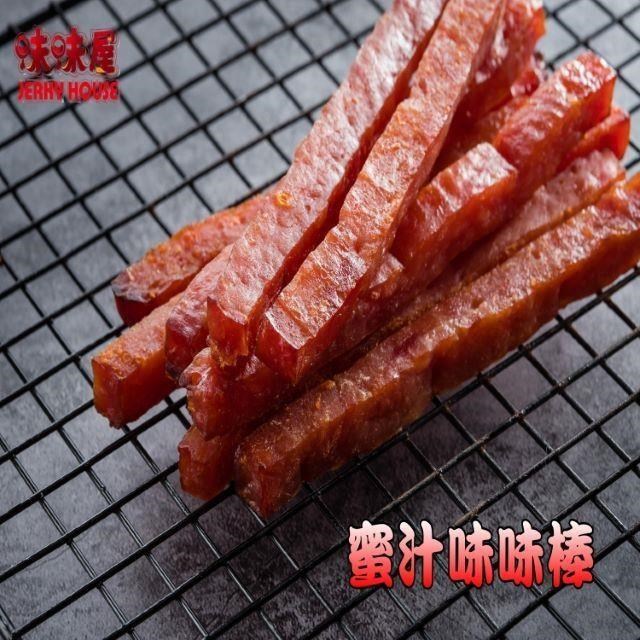 味味屋 35年爆漿手工現烤肉干系列-味味棒原味蜜汁180g×6包條子肉乾
