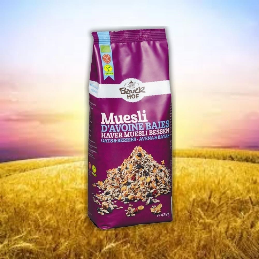 【德國BauckMuhle】寶客無麩質綜合莓果燕麥片(425g/包)Vegan(無蛋奶)純素