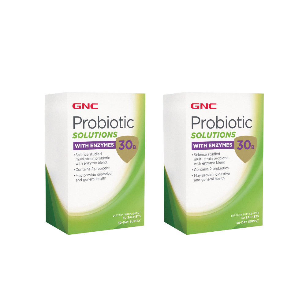 GNC 健安喜 益酵菌30B(30包/盒)x2入組 三效消化道調理配方 13隻專利菌株 益生質和消化酵素
