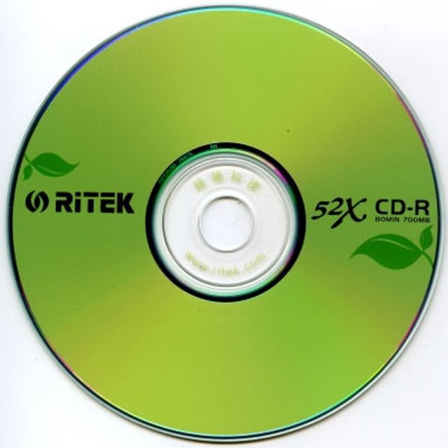 RIDATA 錸德 Ritek 環保綠葉 52X CD-R (600片裸裝)