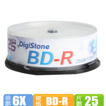 DigiStone 國際版  藍光 6X BD-R 25GB 桶裝 (25片)