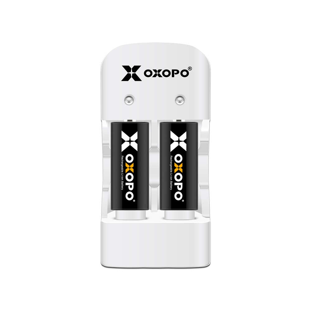 OXOPO 乂靛馳 XS系列 CR123 3.2V 充電鋰電池 (2入+專用充電器)