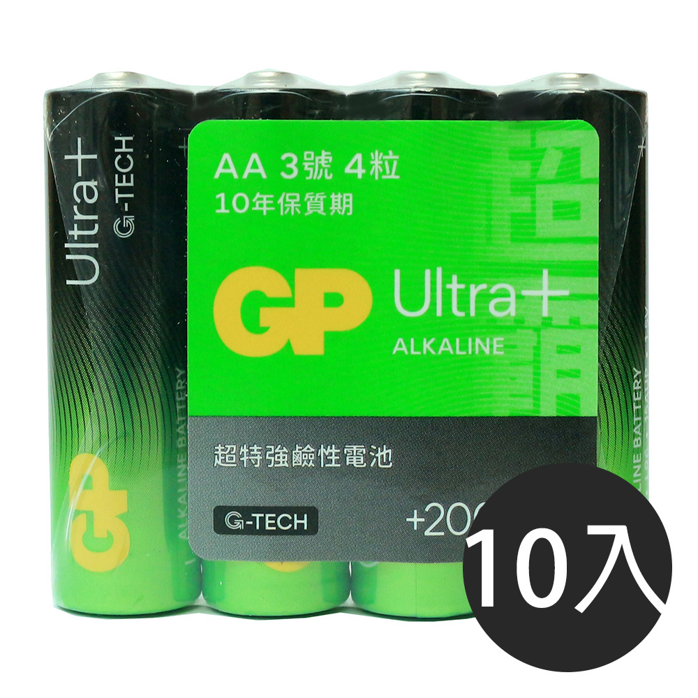 GP 超霸 3號(AA)PLUS+ULTRA超特強 鹼性電池40粒裝(1.5V鹼性電池)