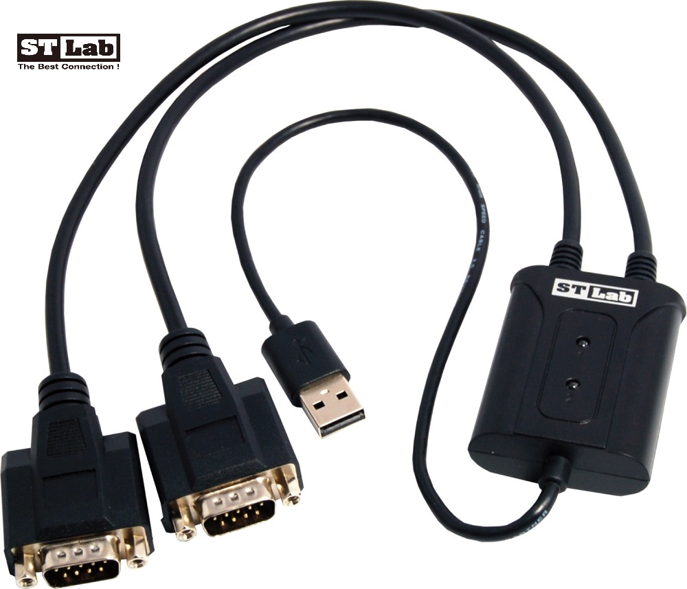 ST-Lab USB2.0 to RS232 輕巧便攜 2埠訊號轉換器(U-700)
