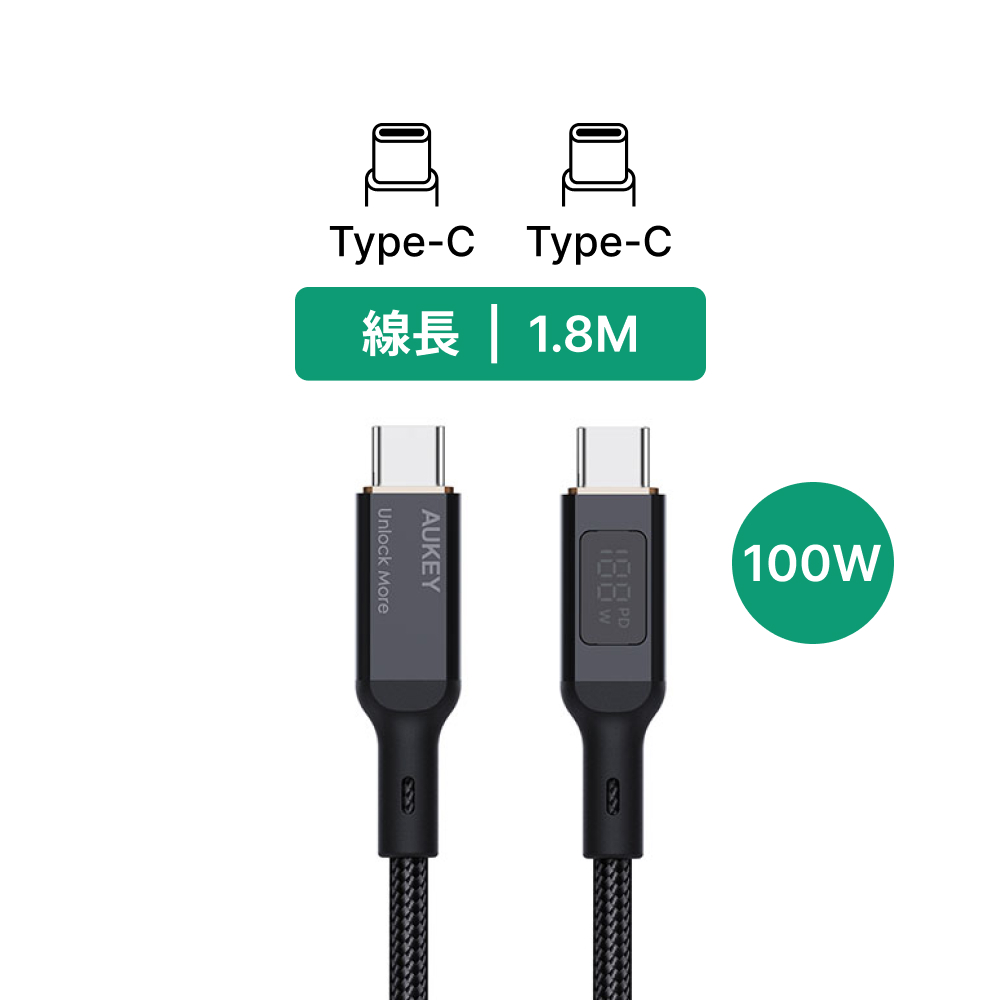 Type-C to Type-C USB 1.8M 快充傳輸線CB-MCC102