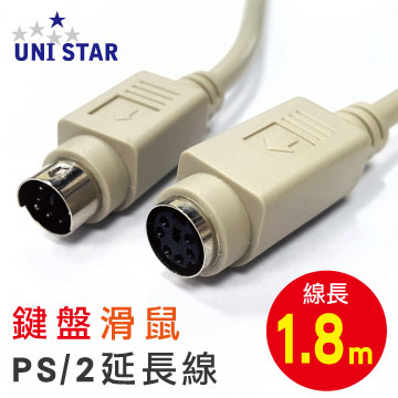 UNI SATR 鍵盤延長線6公6母 1.8M(TKEY08)