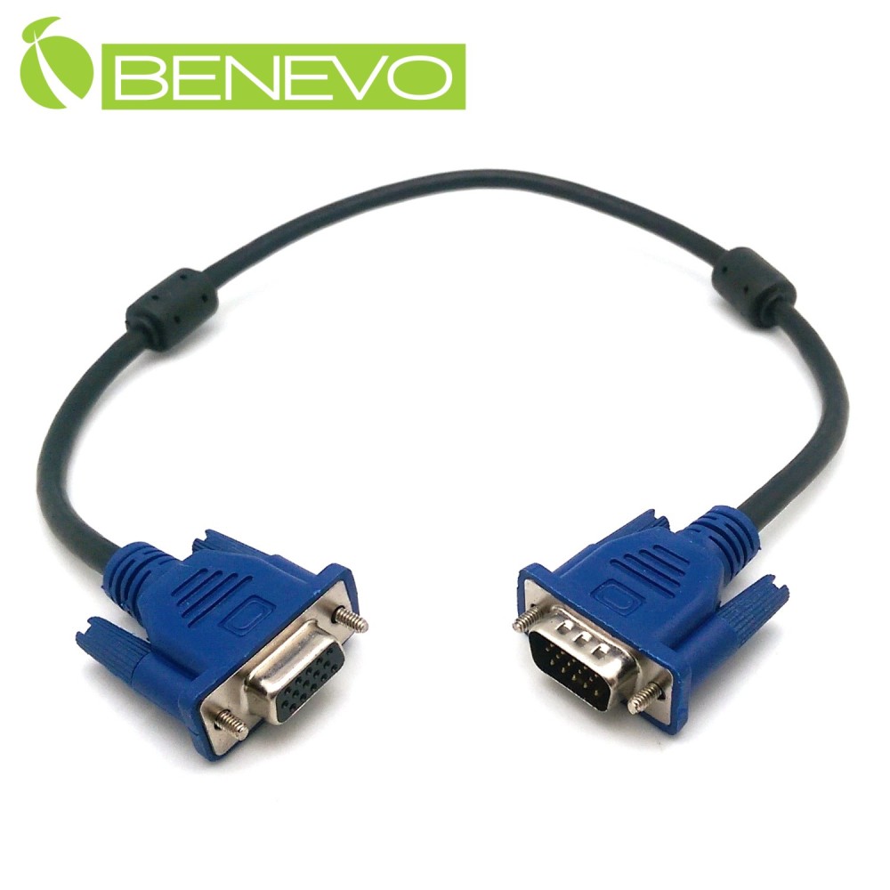 BENEVO 50cm VGA公對母訊號延長線(公對母, 3+6, 20276)