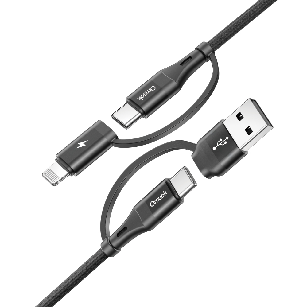 amuok 四合一60W充電線 手機充電線 PD  蘋果 安卓 充電線 快充線（其他規格）