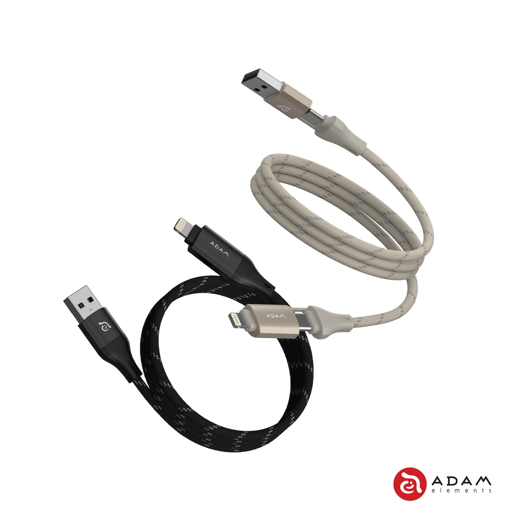 ADAM 亞果元素 PeAk MS401 四合一 60W磁吸充電圓線
