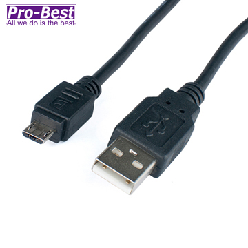 PRO-BEST  USB A公 TO MICRO USB B公 黑 1M
