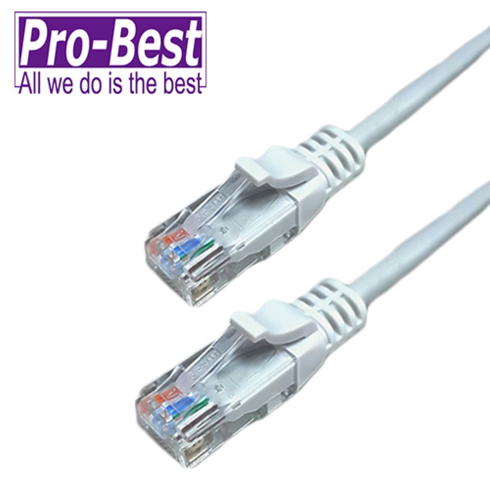 Pro-Best 柏旭佳 CAT.5e網路短接線含接頭-30米 灰