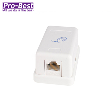 PRO-BEST 桌上型資訊盒單孔含JACK 白色
