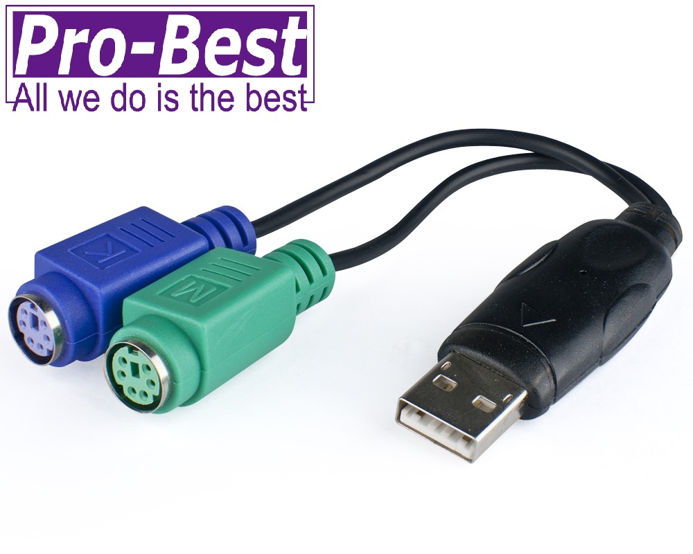 PRO-BEST USB 轉 PS/2  轉接線