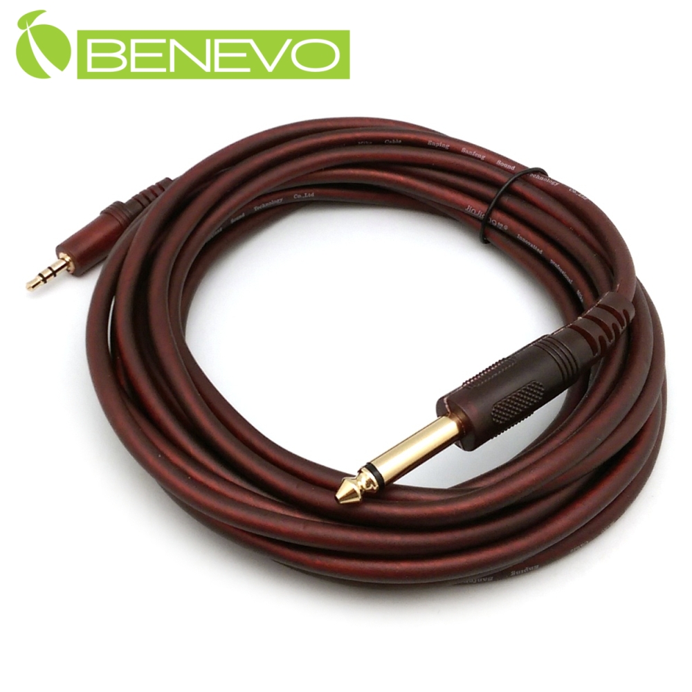 BENEVO 5M 6.3mm公對3.5mm公 聲音連接線