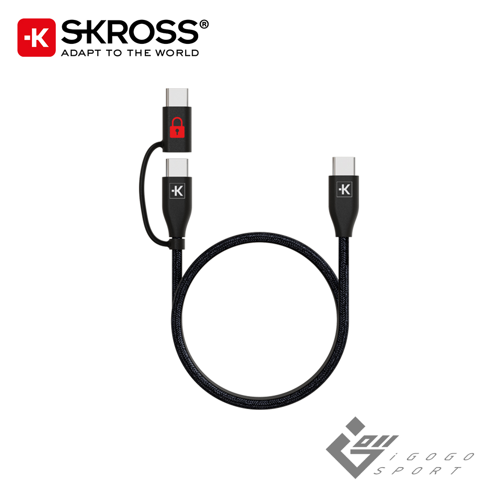 Skross 60W USB-C 資料防護編織充電線 1.5M