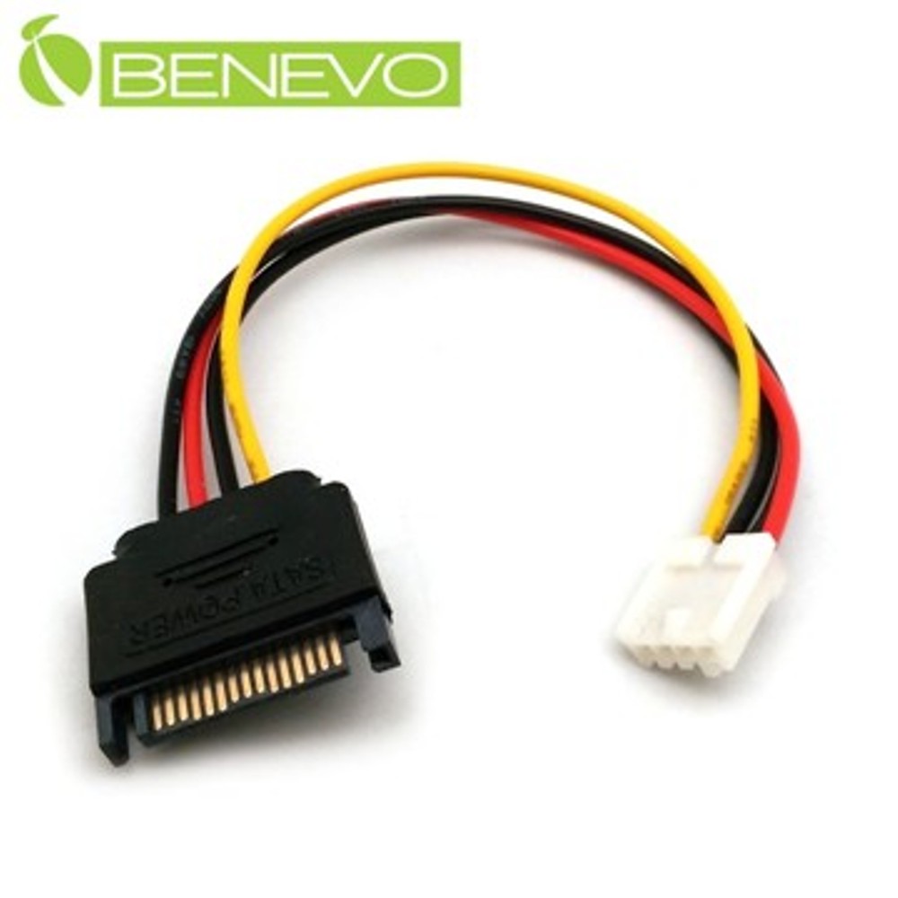 BENEVO SATA公轉小4PIN母 軟碟機電源供電轉接線