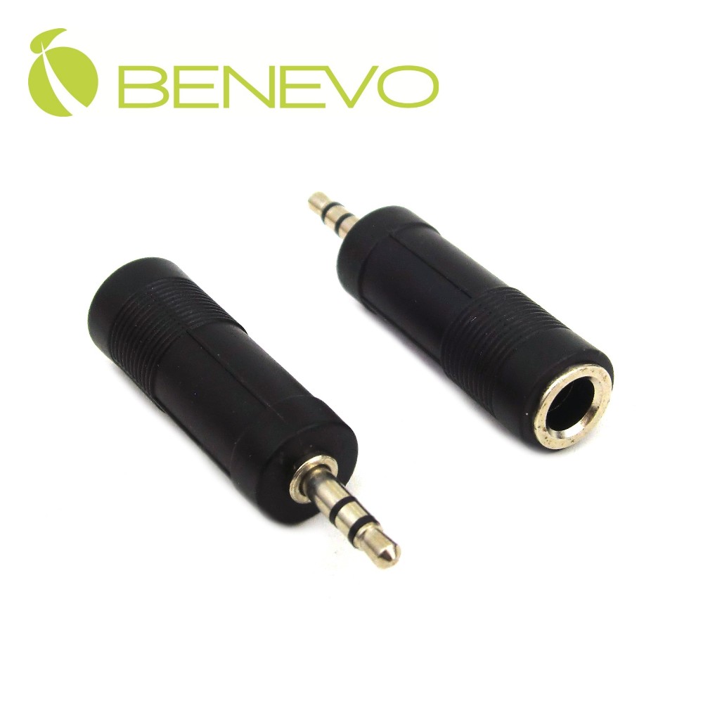 BENEVO 3.5mm(公)轉6.3mm(母)音源轉接頭