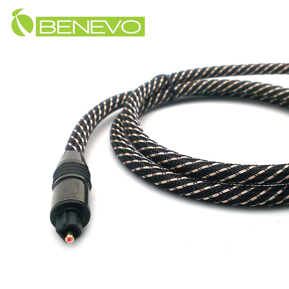 BENEVO 1M Toslink高級光纖音源連接線