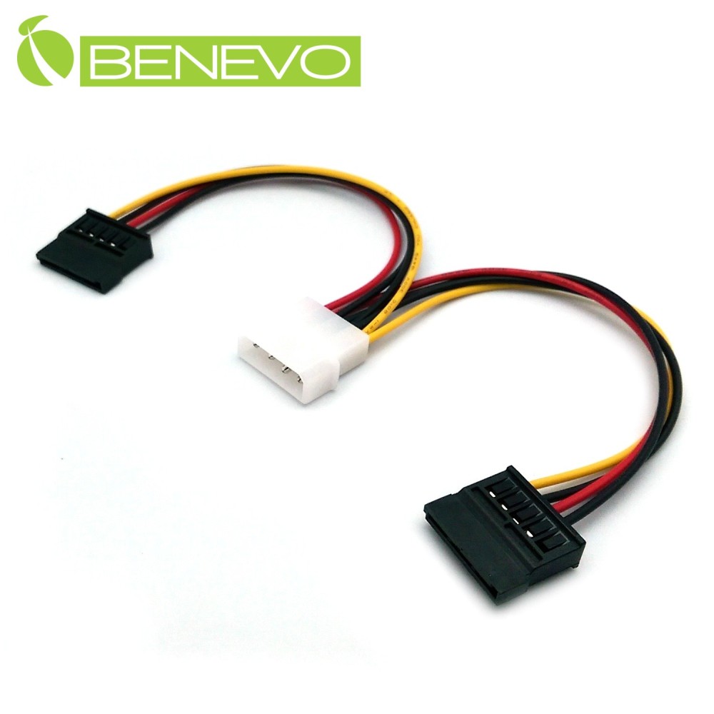 BENEVO IDE 4PIN轉雙SATA電源轉接線