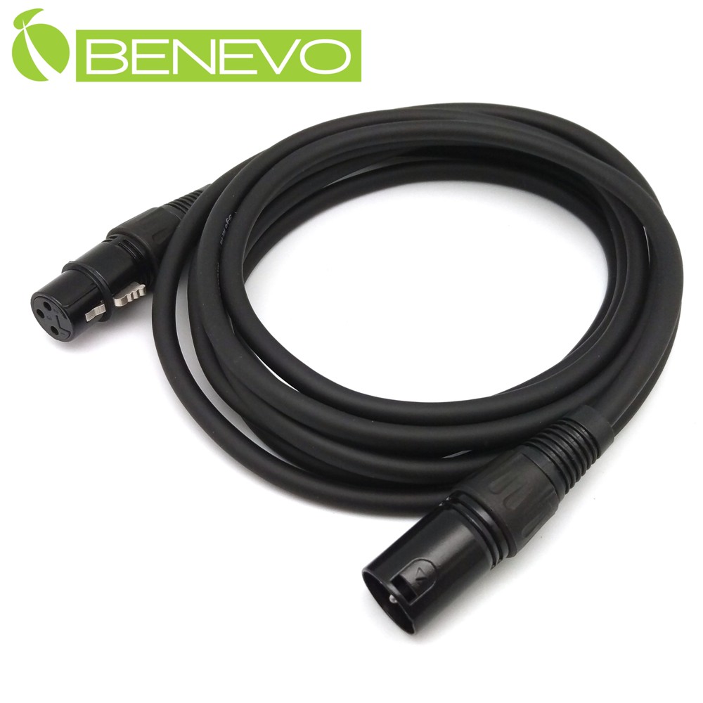 BENEVO 3M XLR(Cannon接頭)公對母音訊連接線