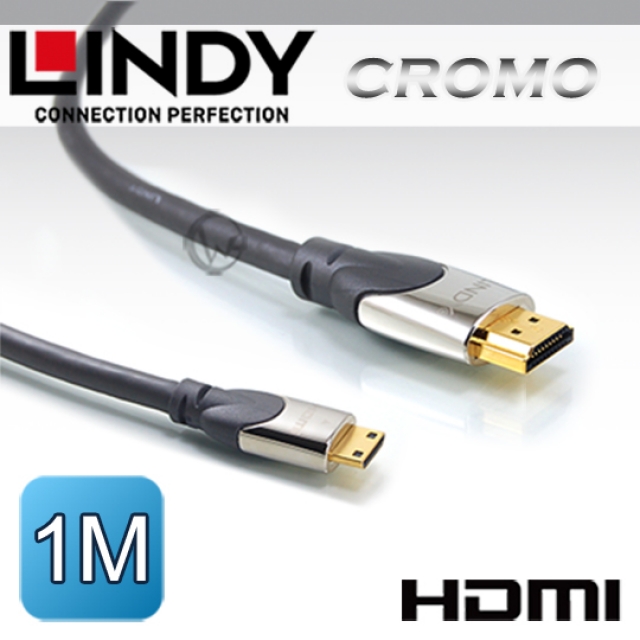 LINDY 林帝 CROMO鉻系列 A公對C公 HDMI 1.4 連接線 1m (41436)