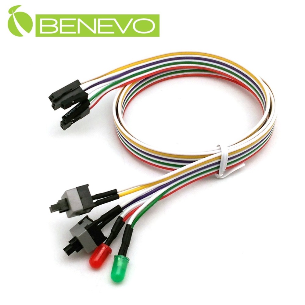 BENEVO多功能電腦面板線(電源開關/RESET/POWER&amp;HDD LED燈號)