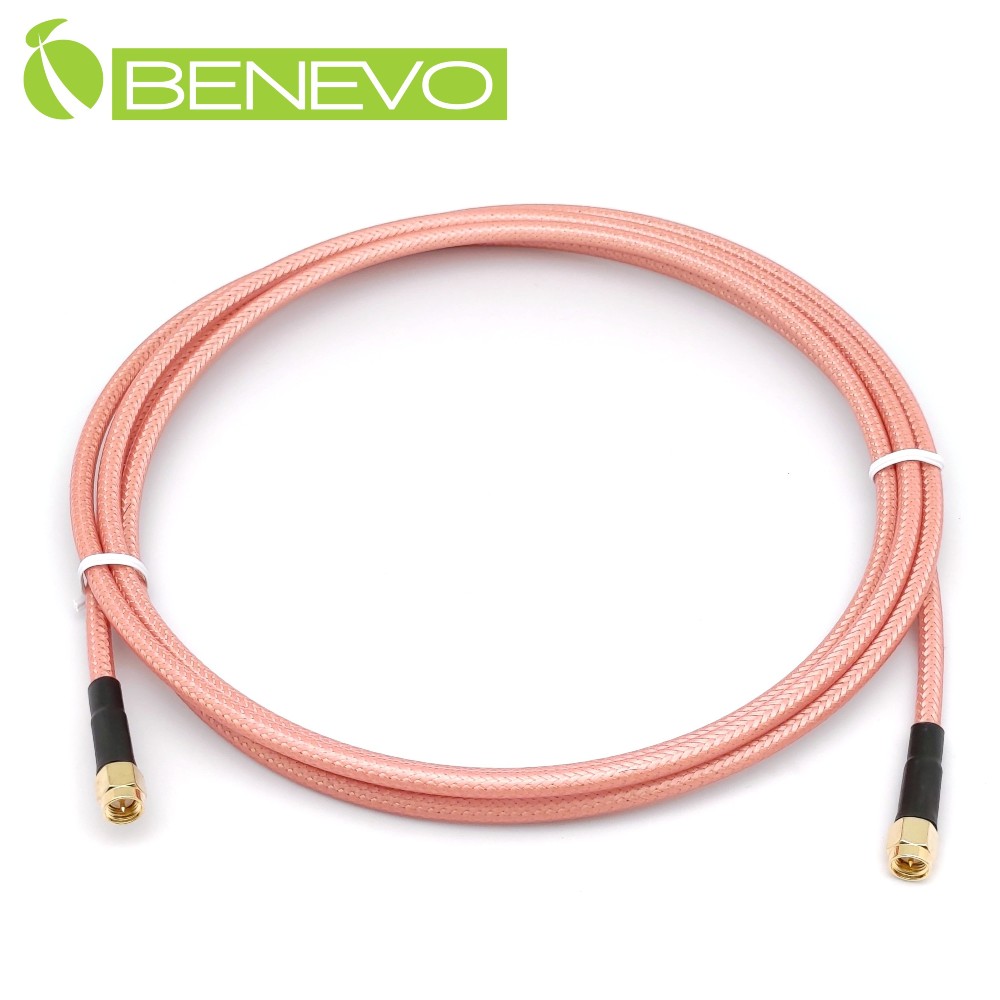 Benevo 2米 SMA公對公 射頻訊號連接線/RG142高遮蔽同軸線 (6G/50歐姆) [BSMA0200MM(50ohm)6G]