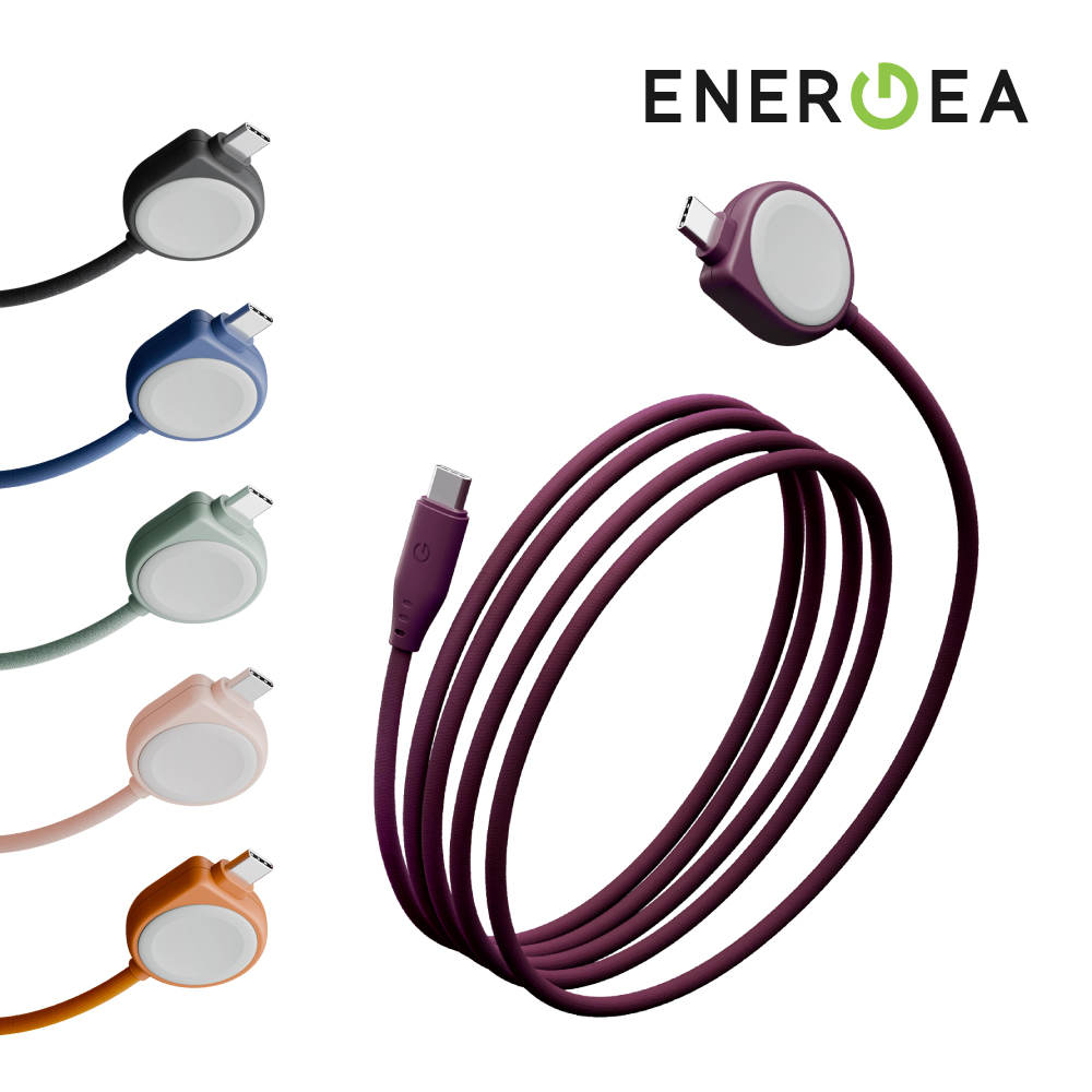 ENERGEA Flow Duo USB-C to USB-C+Apple Watch 二合一手錶充電線 1.5M